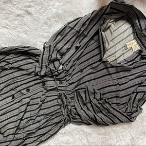 Striped Dress with Belt